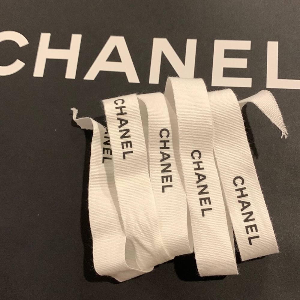 Chanel white ribbon